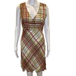 Mevisto Plaid V-Neck Dress